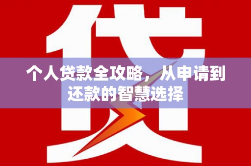 宜良个人贷款全攻略，从申请到还款的智慧选择