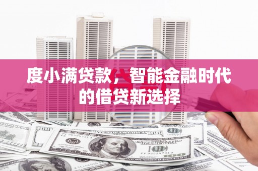 郴州度小满贷款，智能金融时代的借贷新选择