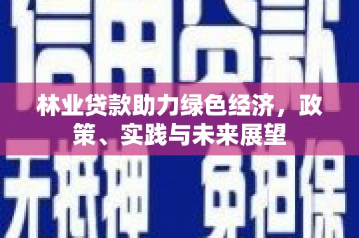 安康林业贷款助力绿色经济，政策、实践与未来展望