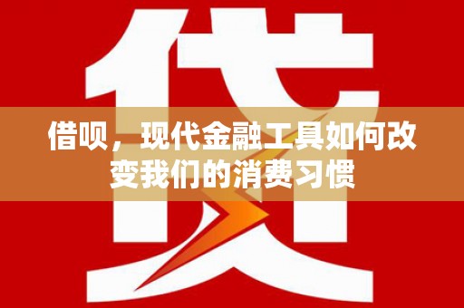 梁河借呗，现代金融工具如何改变我们的消费习惯