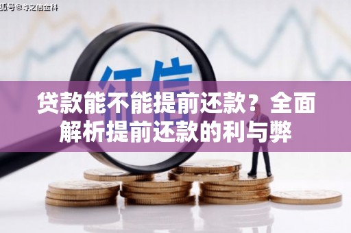 白碱滩贷款能不能提前还款？全面解析提前还款的利与弊