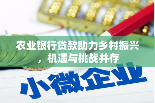 涵江农业银行贷款助力乡村振兴，机遇与挑战并存