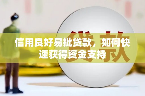 疏勒信用良好易批贷款，如何快速获得资金支持