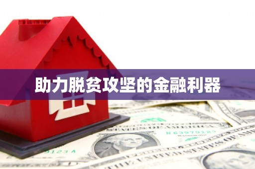 金乡助力脱贫攻坚的金融利器